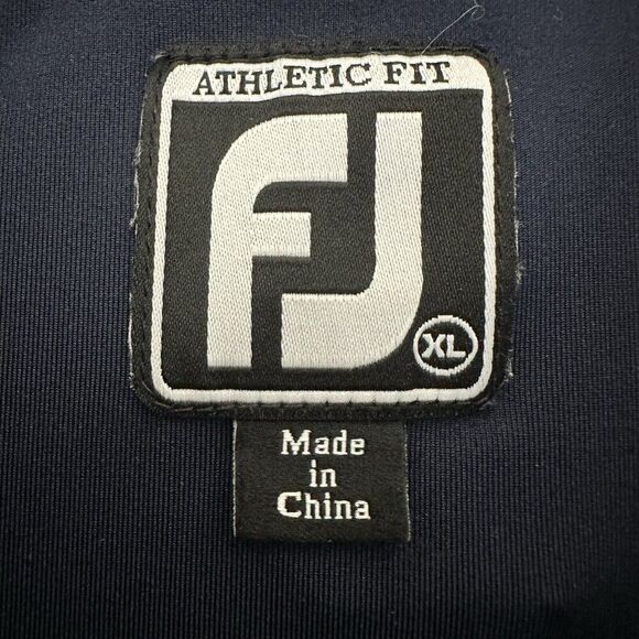 Footjoy Polo Shirt Mens XL Blue Athletic Fit Performance Golf Short Sleeve Adult - Picture 2 of 6